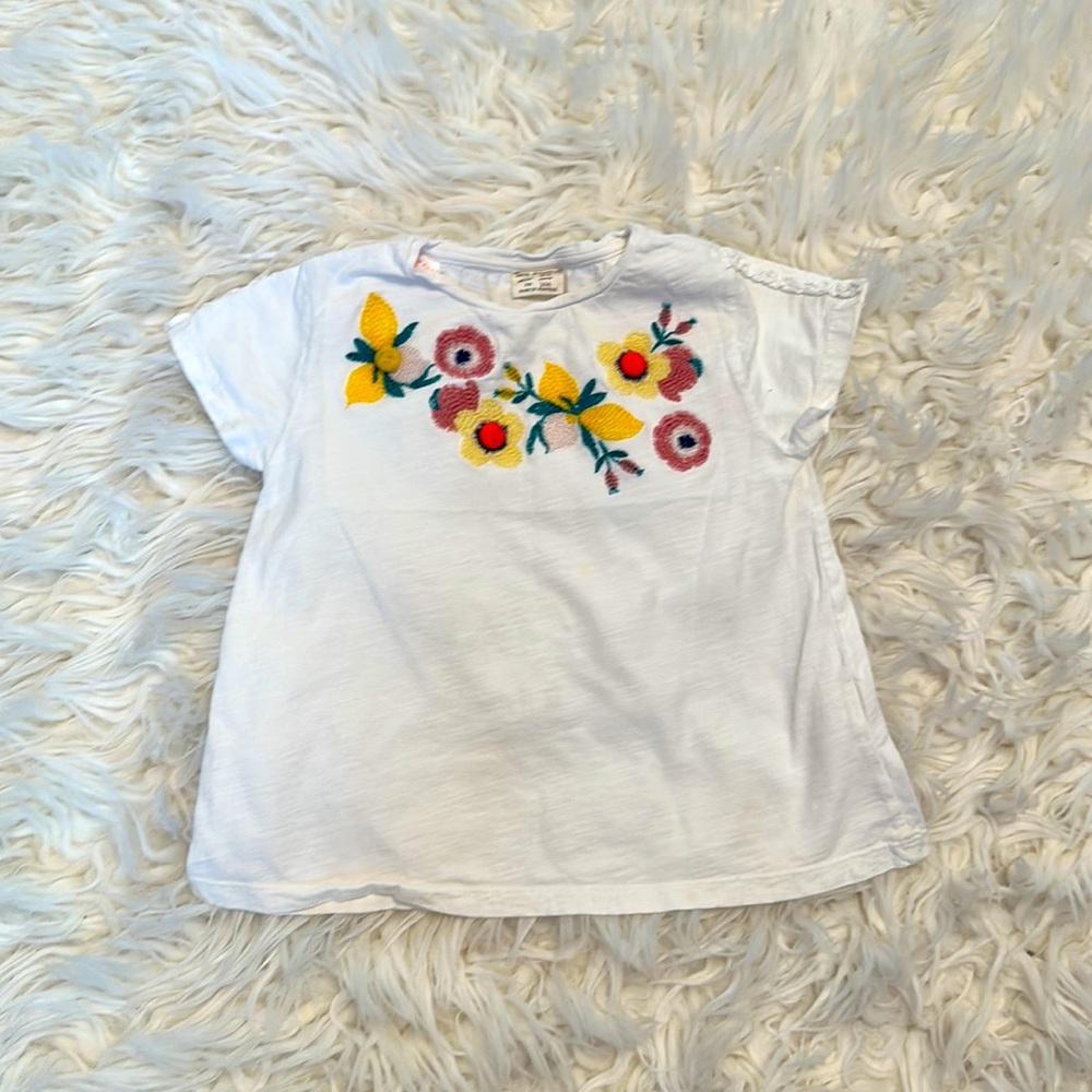 Zara Embroidery Detail Toddler Tee